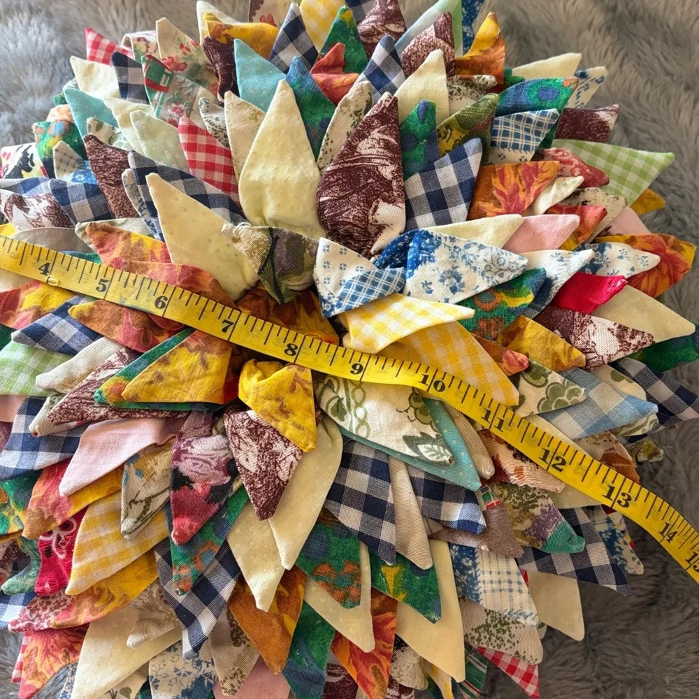 Colorful Patchwork Holiday Pillow